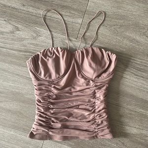 Mauve Ruched Top